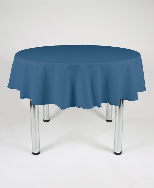 Airforce Blue Round Tablecloth