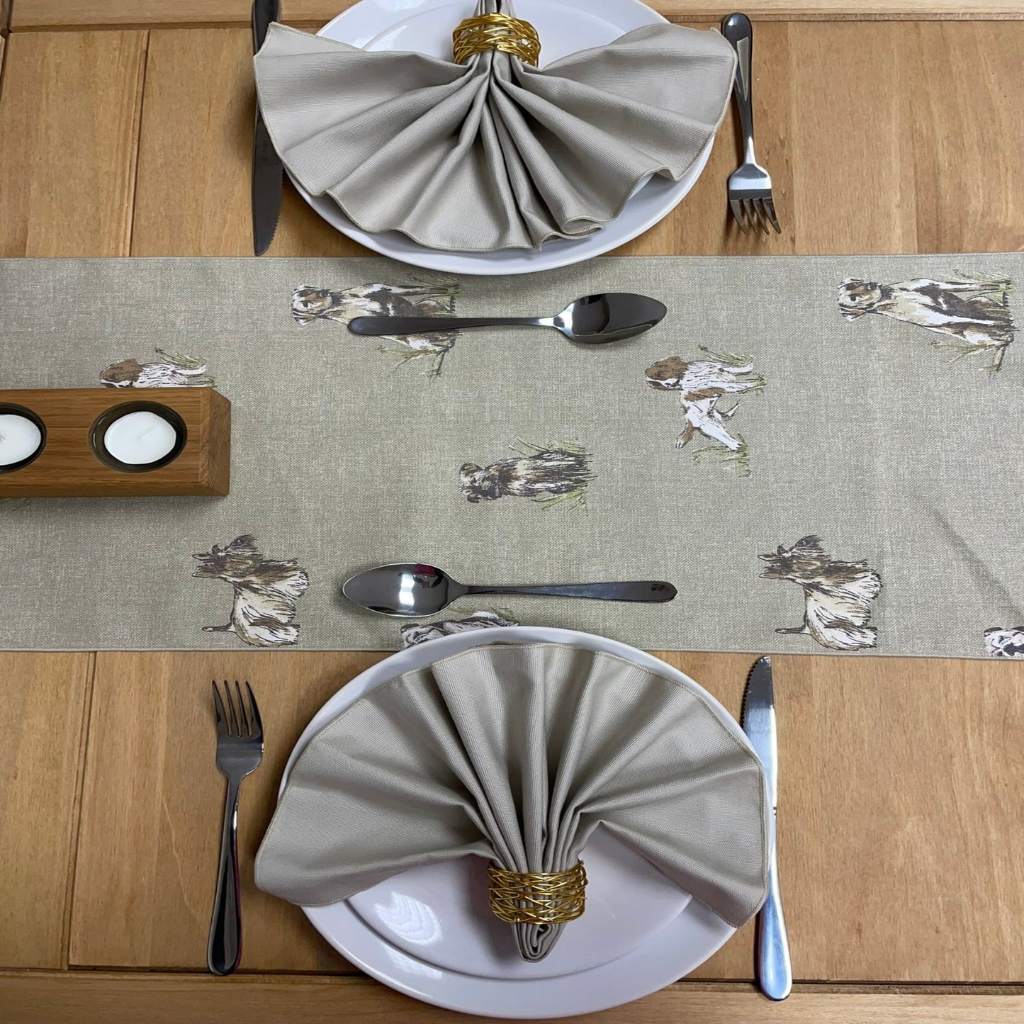 Dog Print Cotton Table Runner