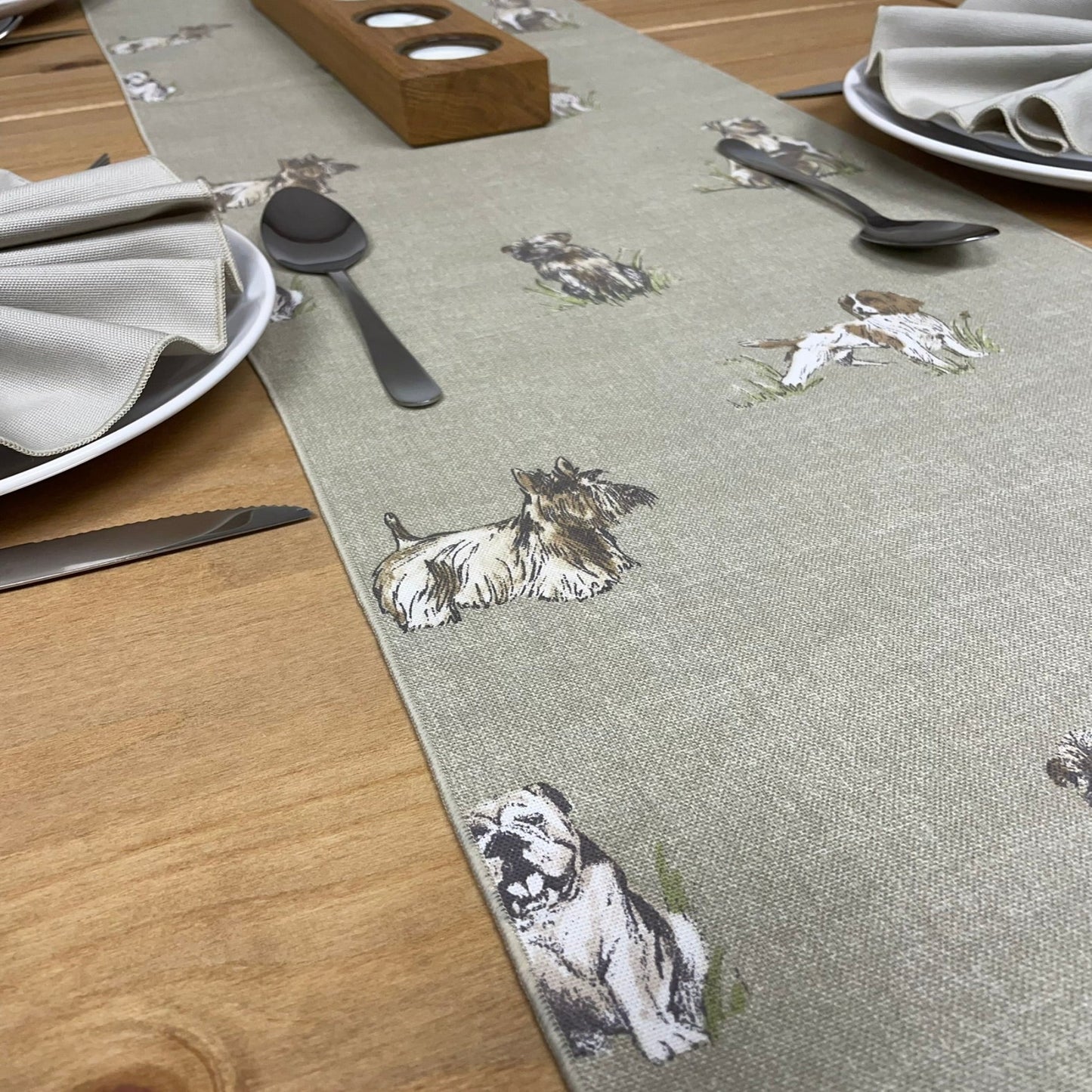 Dog Print Cotton Table Runner